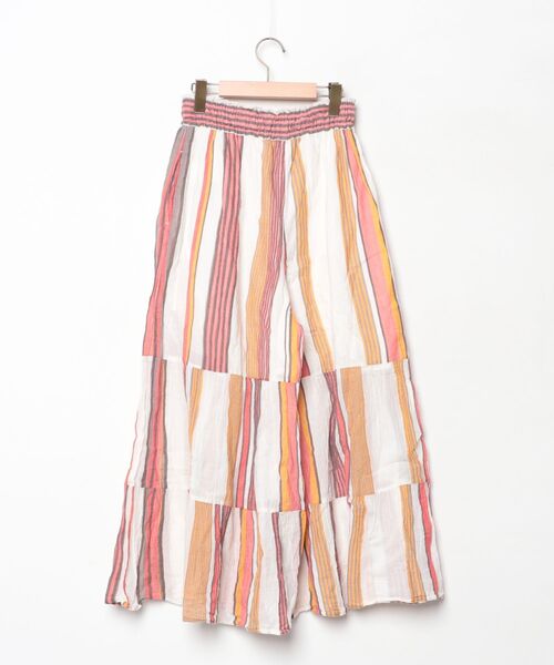 「NE QUITTEZ PAS!」 ストライプ柄イージーパンツ - ベージュ レディース_画像2