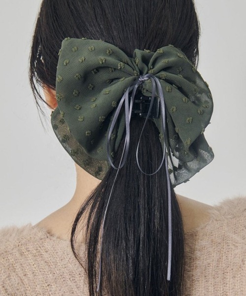 GOLDY（ゴールディ） ヘアクリップ 「GOLDY」ボリューム シアー リボン