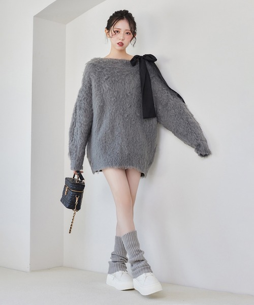 「one after another NICE CLAUP」 長袖ニット FREE オフホワイト レディース_画像8