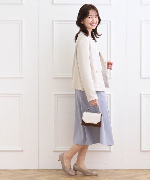 「couture brooch」 ノーカラージャケット 40 ネイビー レディース_画像7