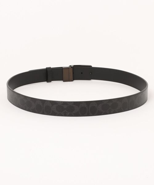 COACH（コーチ） ベルト シグネチャー プラーク バックル カット トゥ