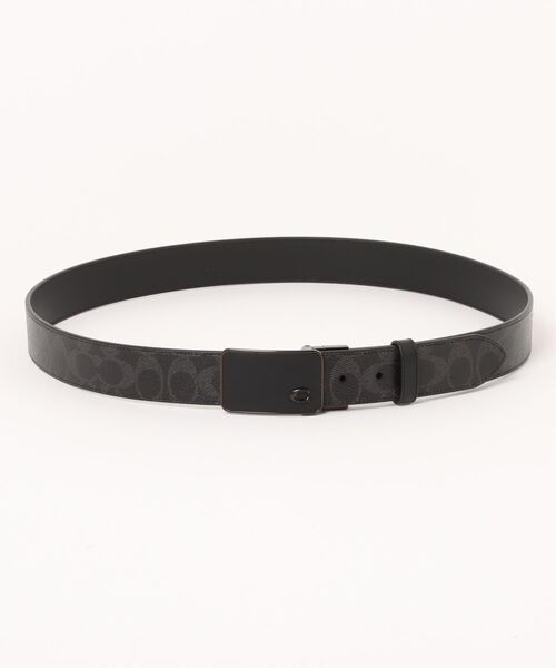 COACH（コーチ） ベルト シグネチャー プラーク バックル カット トゥ