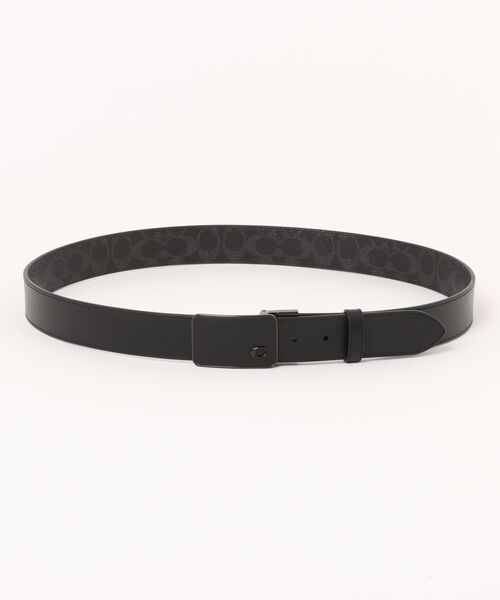 COACH（コーチ） ベルト シグネチャー プラーク バックル カット トゥ