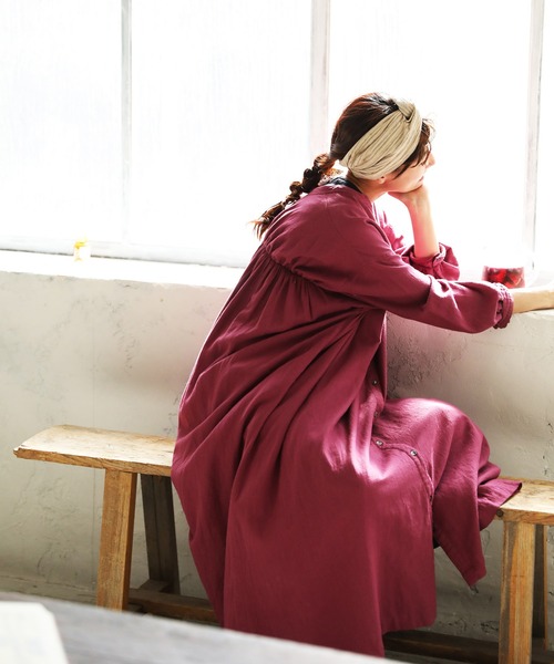 「soulberry」 長袖ワンピース LL パープル レディース_画像5