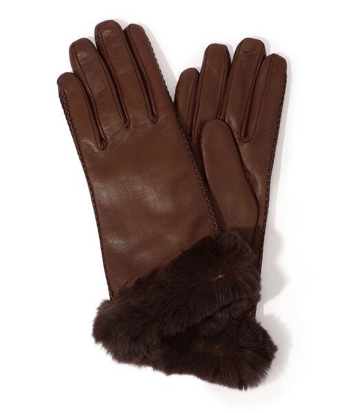 CARIDEI（カリデイ） 手袋 ファー レザーグローブ レディース