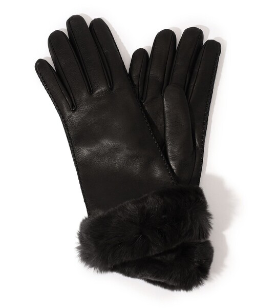 CARIDEI（カリデイ） 手袋 ファー レザーグローブ レディース