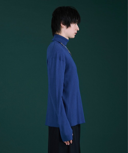 「Ellno Loset」 タートルネックニット SMALL レッド メンズ_画像7