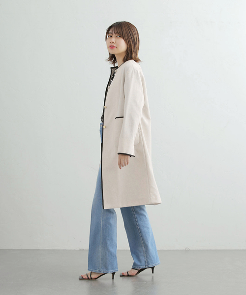 La TOTALITE（ラ トータリテ） ノーカラーコート FREE アイボリー