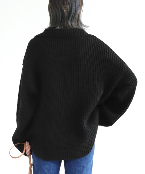 「reca」 長袖ニット M モカ レディース_画像6