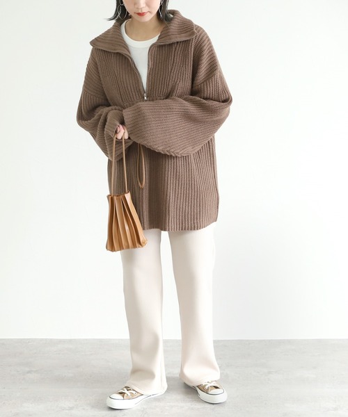 「reca」 長袖ニット M モカ レディース_画像9