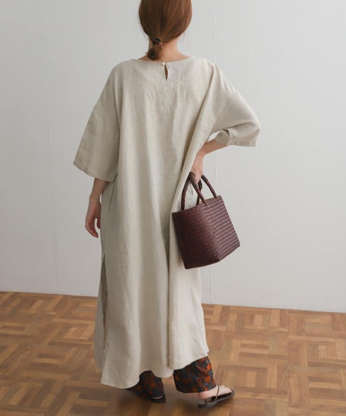 「URBAN RESEARCH DOORS」 半袖ワンピース MEDIUM グレー レディース_画像8