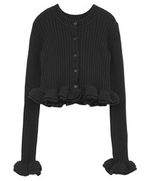 CLANE（クラネ） カーディガン 「CLANE/クラネ」W FACE SHORT FRILLED