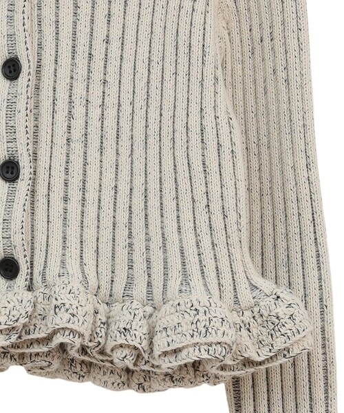 CLANE（クラネ） カーディガン 「CLANE/クラネ」W FACE SHORT FRILLED