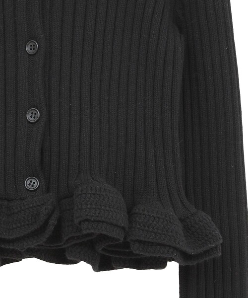 CLANE（クラネ） カーディガン 「CLANE/クラネ」W FACE SHORT FRILLED