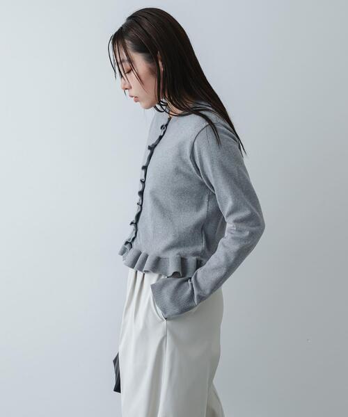 SENSE OF PLACE by URBAN RESEARCH ニット セーター 「洗濯可」フリル