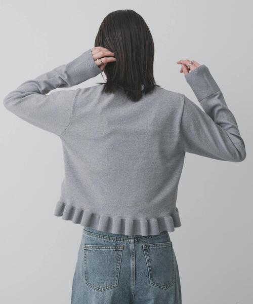 SENSE OF PLACE by URBAN RESEARCH ニット セーター 「洗濯可」フリル