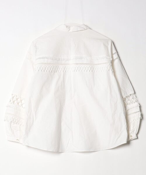 「Chesty」 刺繍長袖シャツ 1 ホワイト レディース_画像2