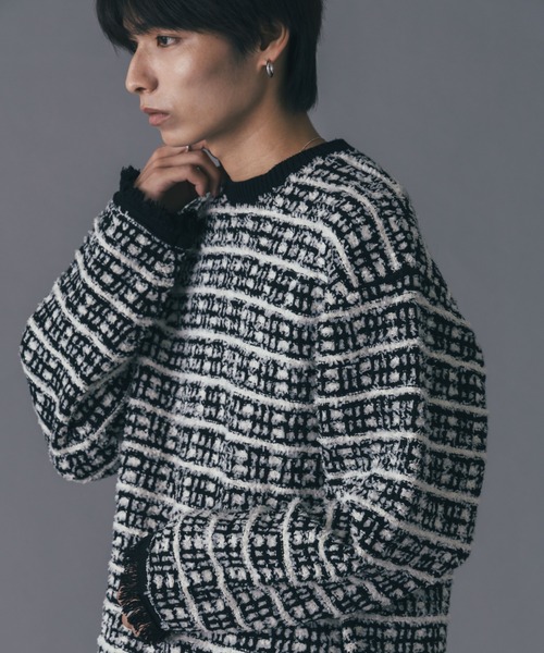 「Lui's」 長袖ニット S ブラック メンズ_画像2