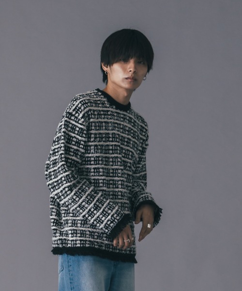 「Lui's」 長袖ニット S ブラック メンズ_画像4