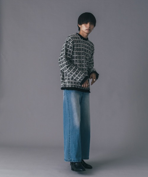 「Lui's」 長袖ニット S ブラック メンズ_画像6