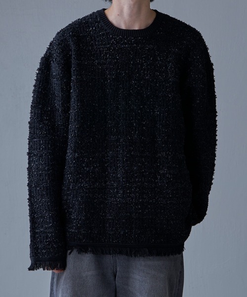 「Lui's」 長袖ニット S ブラック メンズ_画像9