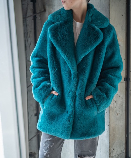 「jakke」 コート 8 ブルー レディース_画像7