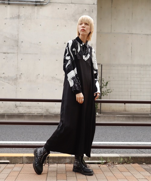 「rovtski」 オーバーオール FREE ブラック レディース_画像5