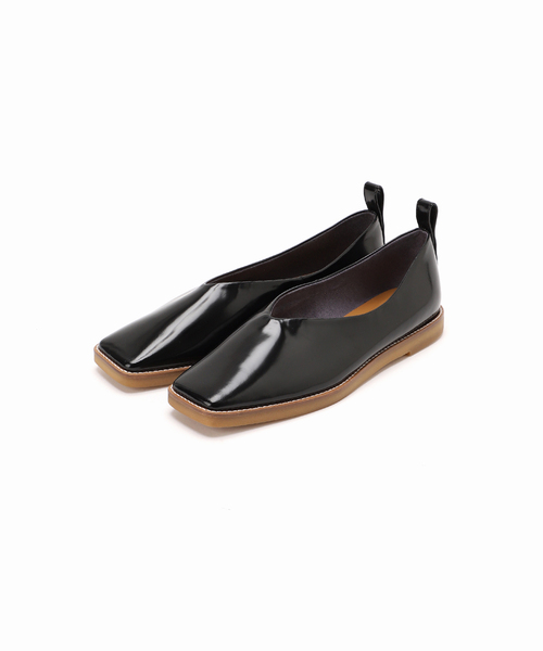 「GRISE」 フラットパンプス 25cm ダークブルー レディース_画像6