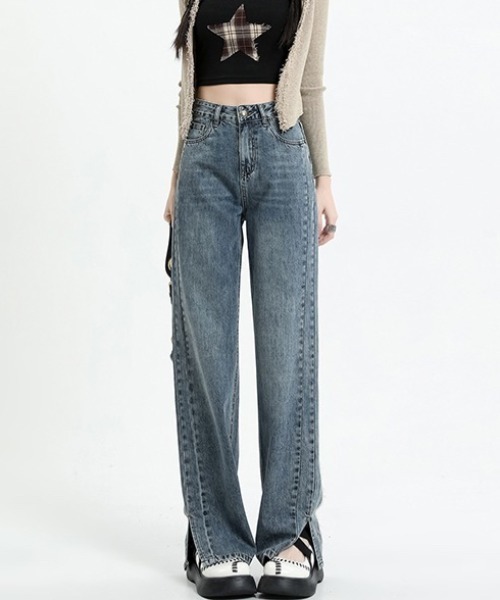 「DIAVEL」 デニムパンツ M サックスブルー レディース_画像3