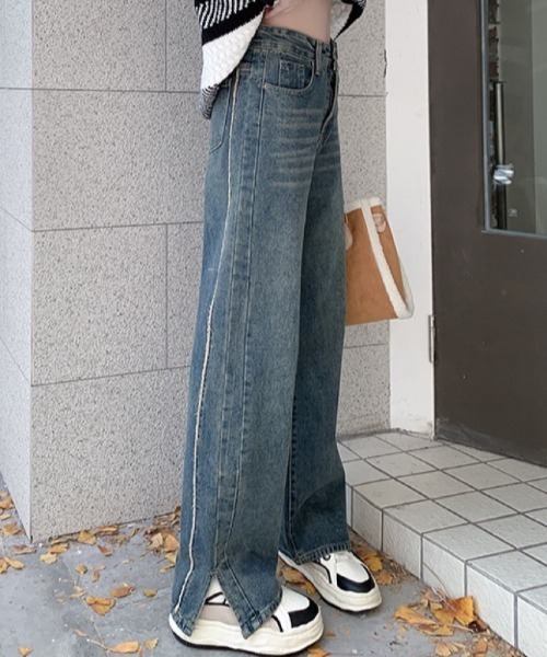 「DIAVEL」 デニムパンツ M サックスブルー レディース_画像9