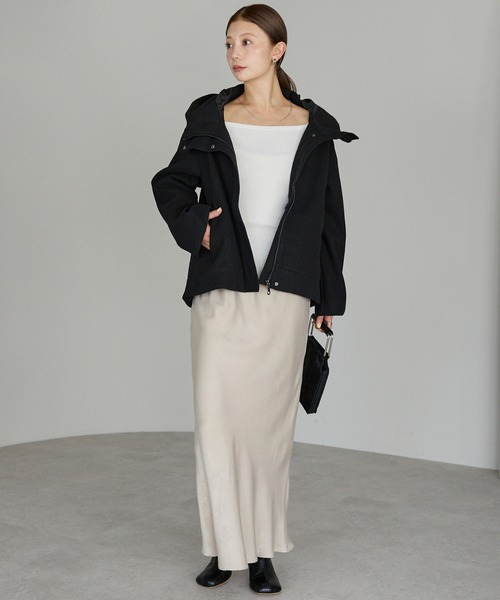 「RIRIYANO」 コート MEDIUM ブラック レディース_画像8