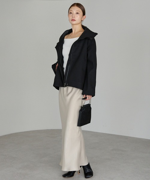 「RIRIYANO」 コート MEDIUM ブラック レディース_画像9