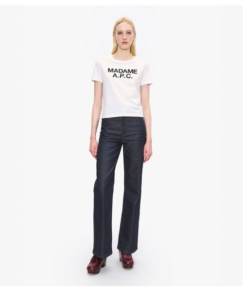 tシャツ T-SHIRT CROP MANCHES COURTES MADAME APC レディースの画像