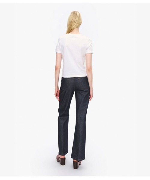 tシャツ T-SHIRT CROP MANCHES COURTES MADAME APC レディースの画像