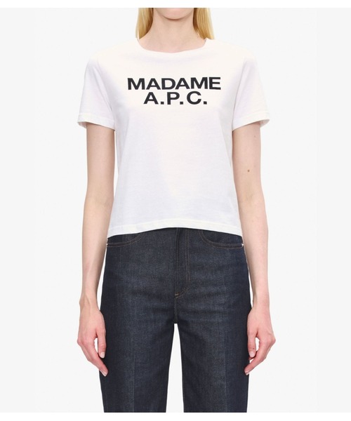 tシャツ T-SHIRT CROP MANCHES COURTES MADAME APC レディースの画像
