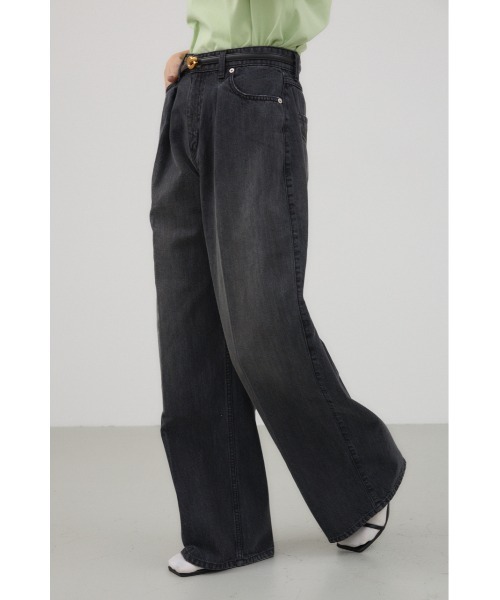 「crie conforto」 デニムパンツ MEDIUM ライトブルー レディース_画像2