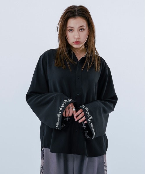 「Ellno Loset」 長袖シャツ MEDIUM オフホワイト メンズ_画像4