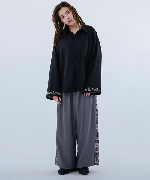 「Ellno Loset」 長袖シャツ MEDIUM オフホワイト メンズ_画像5