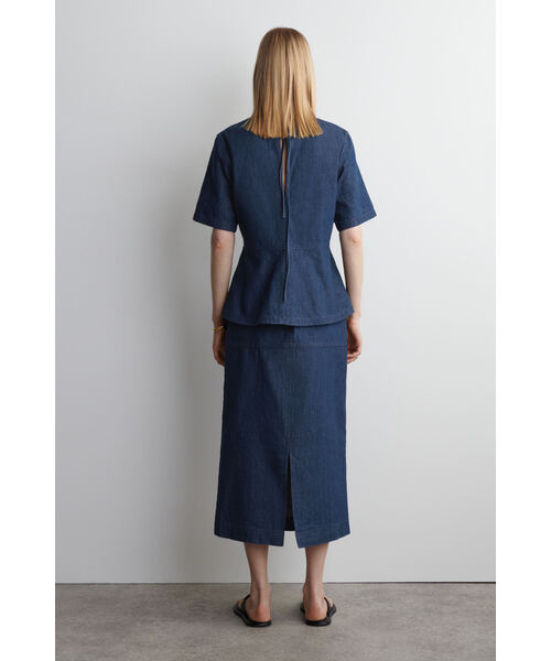 「COS」 デニムスカート 34 インディゴブルー レディース_画像2