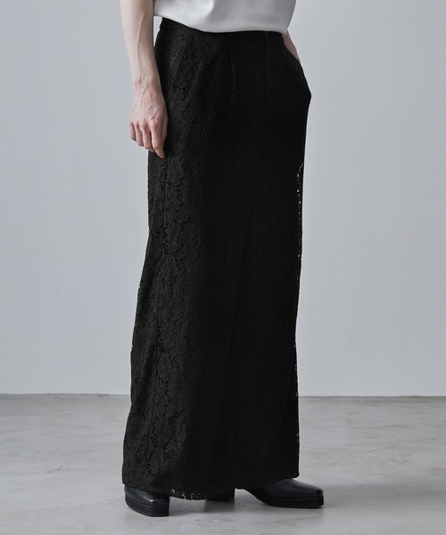 「CLEL」 ブーツカットパンツ S チャコールグレー メンズ_画像4