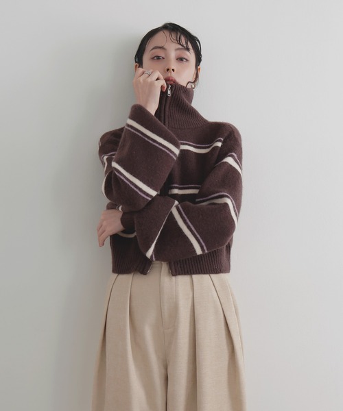 「LIAN」 ニットカーディガン FREE ブラウン レディース_画像4