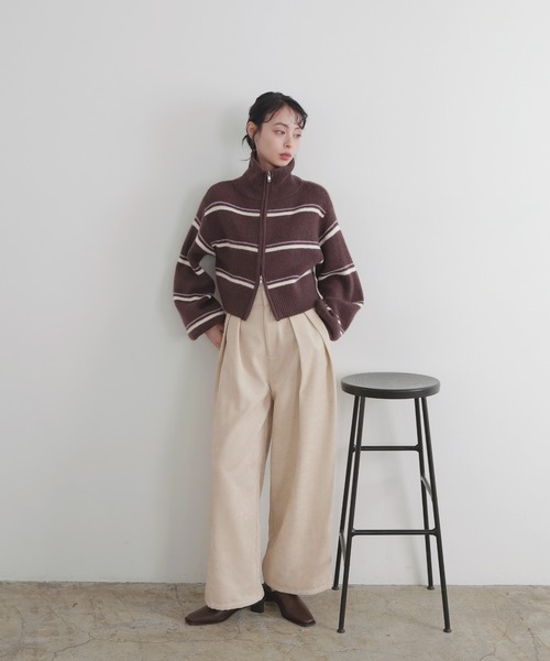 「LIAN」 ニットカーディガン FREE ブラウン レディース_画像5