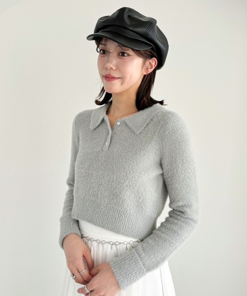 「Heather」 長袖ニット FREE レッド レディース_画像5