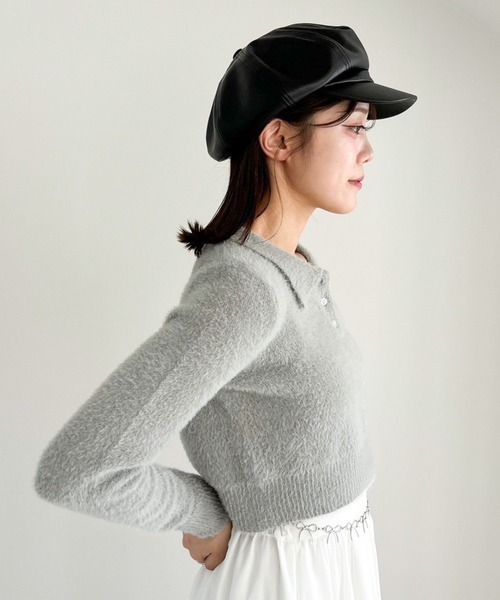 「Heather」 長袖ニット FREE レッド レディース_画像6