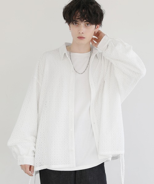 「LILL」 長袖シャツ M ホワイト メンズ_画像2