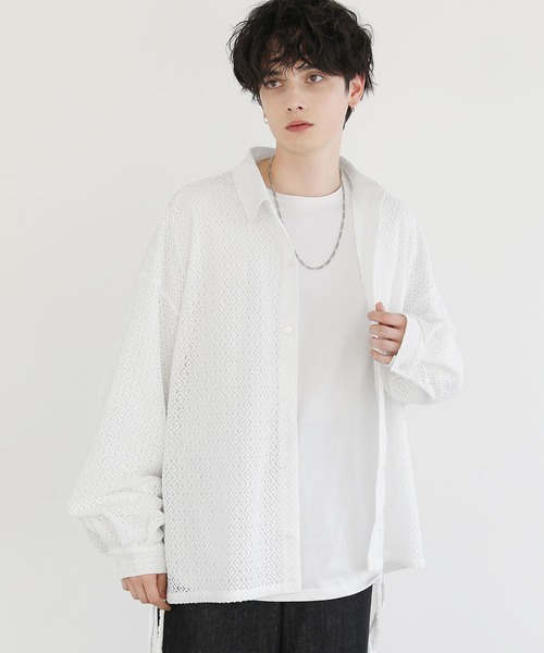 「LILL」 長袖シャツ M ホワイト メンズ_画像3