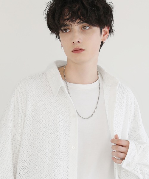 「LILL」 長袖シャツ M ホワイト メンズ_画像7