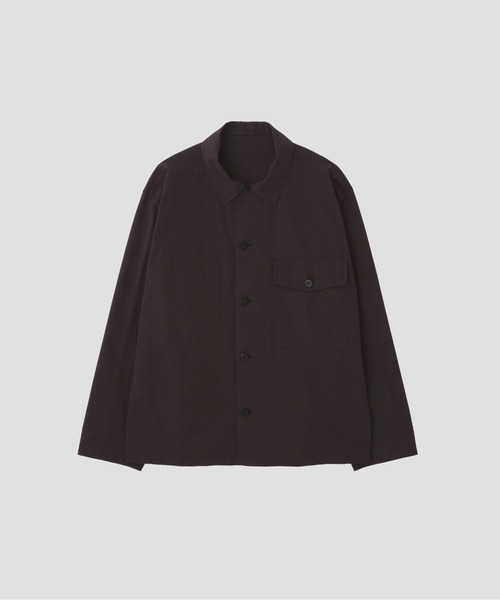 Margaret Howell ダークブラウン ブルゾン COTTON SILK PLAINWEAVE BLOUSON | MARGARET HOWELL（マーガレット