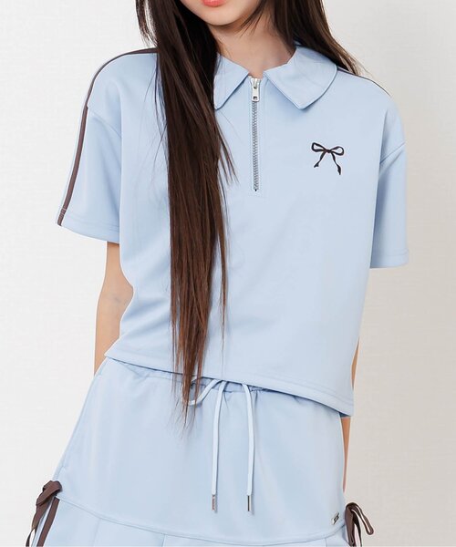algy（アルジー） tシャツ 「セットアップ対応」ハーフジップ半袖T