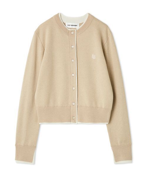 「LILY BROWN」 ニットカーディガン ONE SIZE ネイビー レディース_画像2